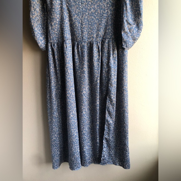 NEW Astr The Label Women’s Maxi Floral Silky Puff Sleeve Dress Size Large - Picture 9 of 16